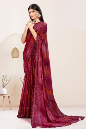 Ruchi Star Chiffon Lehriya Saree(RB textile) 6658745101235