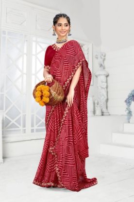  Soft Cotton Ajrakh Print Saree (RB textile) 6658745101245