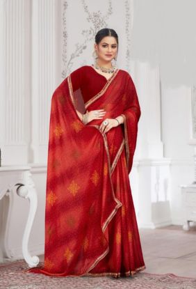 Crimson Elegance Bandhej Saree(RB textile) 6658745101247