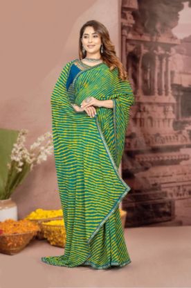 NeelPatang Leheriya Saree(RB textile) 6658745101251