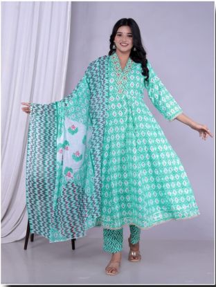 Floral print anarkali kurta set(RB textile )