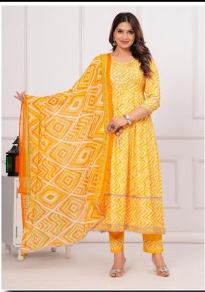 Floral print anarkali kurta set(RB textile )