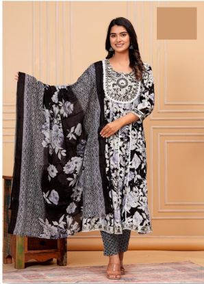 Floral print anarkali kurta set(RB textile )
