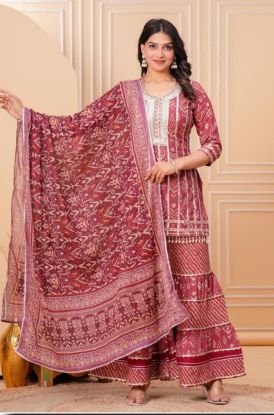 Short kurti with sharara and dupatta ( RB textile)