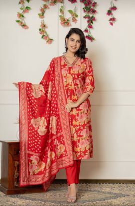 Floral print kurta set (RB textile)