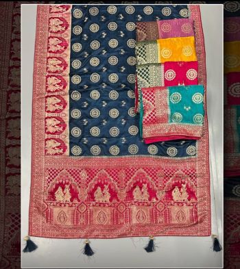 Silk saree satin with jhrkan (RB textile)