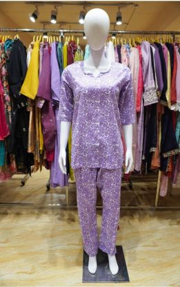 Lavender Garden Printed Co-Ord Set(RB textile)