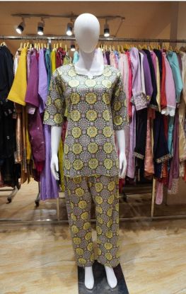 Vintage Bloom Cotton Co-Ord Set(RB textile)